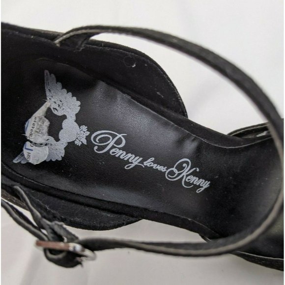 Penny Loves Kenny Women's Heels Shoes Size 7 Pumps Point-Toe T-Strap Black - Picture 10 of 11